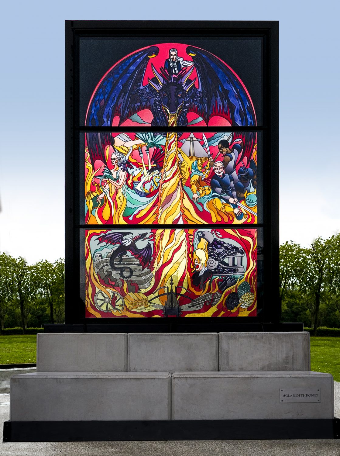 2019-Tourism Ireland-Glass of Throne-Window 4 House Targaryen Odyssey Arena-Publicis London-jpg