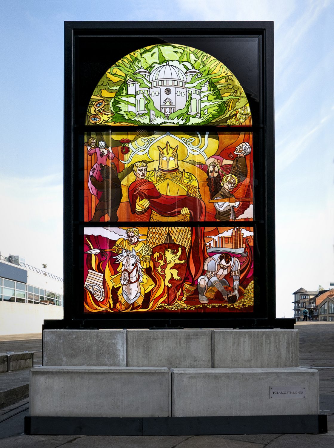 2019-Tourism Ireland-Glass of Throne-Window 2 House Lannister ICC Belfast-Publicis London-jpg